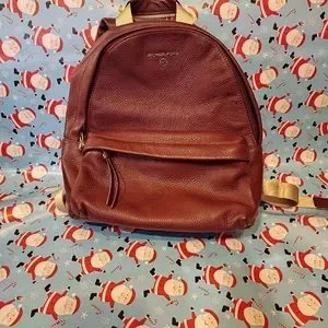 Michael kors slater medium pebbled leather backpack dark red Slater Medium Backpack in CHERRY - Sale | Michael Kors [US] main image 2